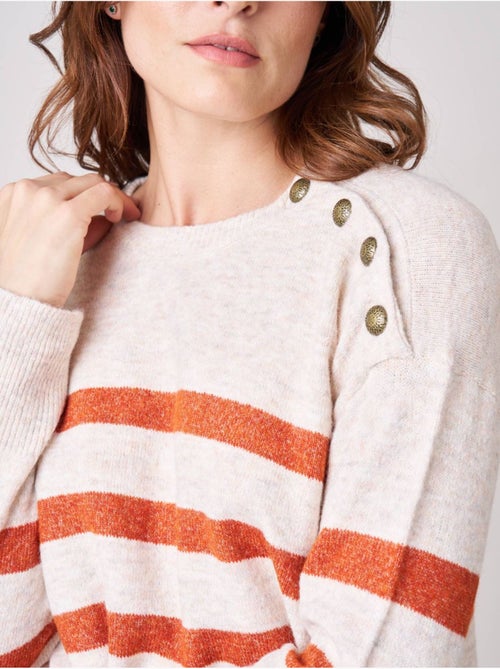 Pull femme rayé 'Deeluxe' - Kiabi Pull femme rayé 'Deeluxe' - Kiabi