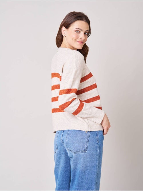 Pull femme rayé 'Deeluxe' - Kiabi Pull femme rayé 'Deeluxe' - Kiabi