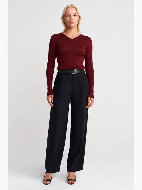 Pull femme slim à col v côtelé dilvin - Kiabi Pull femme slim à col v côtelé dilvin - Kiabi