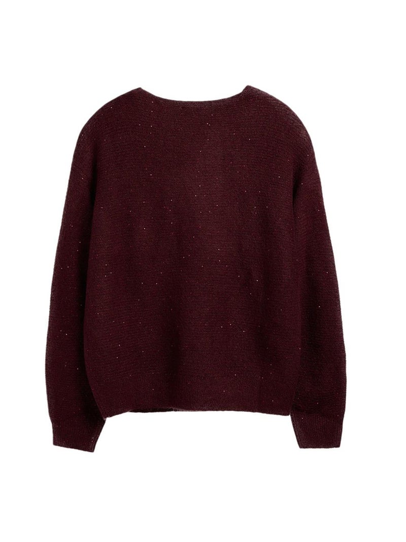 Pull Femme Teddy Smith Bordeaux - Kiabi