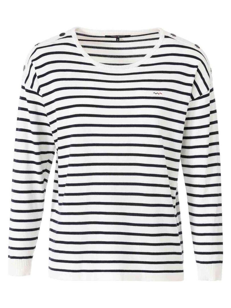 Pull Femme Terre de Marins Bleu - Kiabi