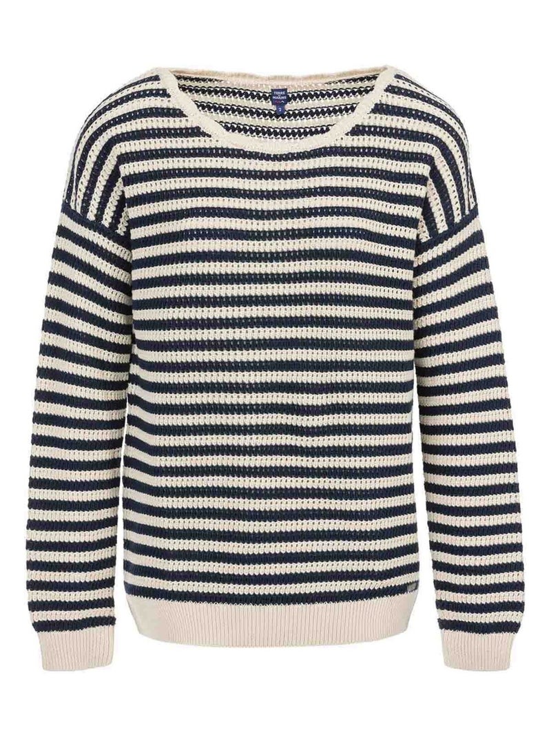 Pull Femme Terre de Marins Bleu - Kiabi