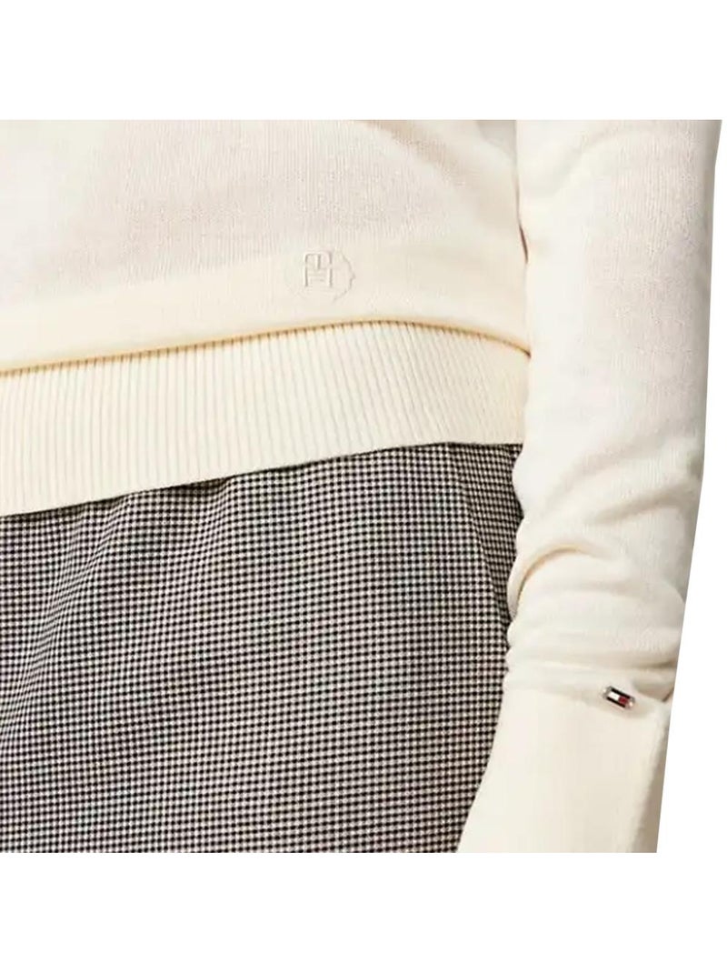 Pull femme tommy hilfiger Ecru - Kiabi