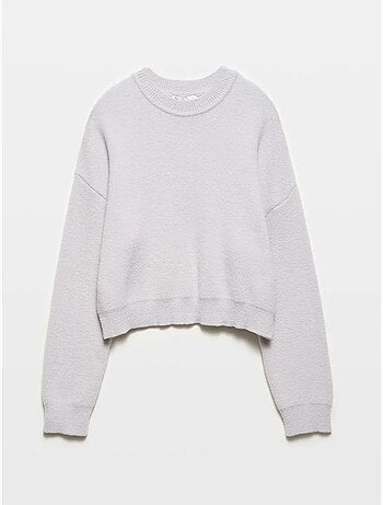 Pull femme uni à col rond dilvin