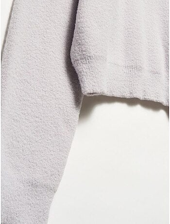 Pull femme uni à col rond dilvin