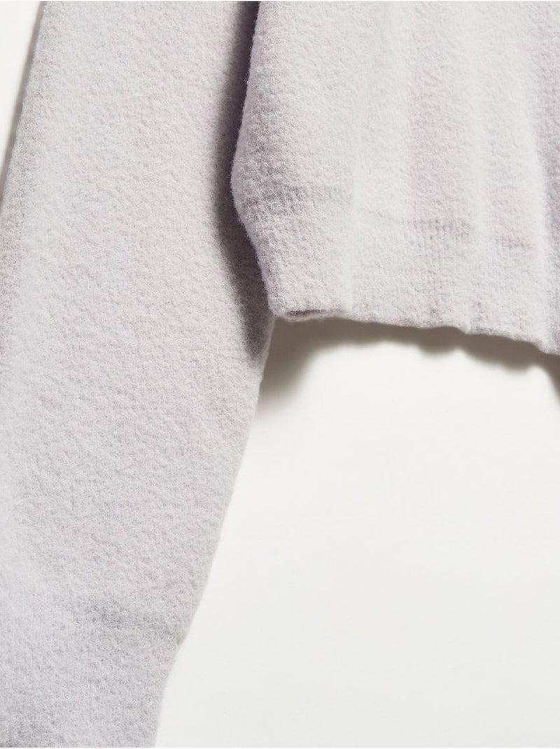 Pull femme uni à col rond dilvin Blanc cassé - Kiabi