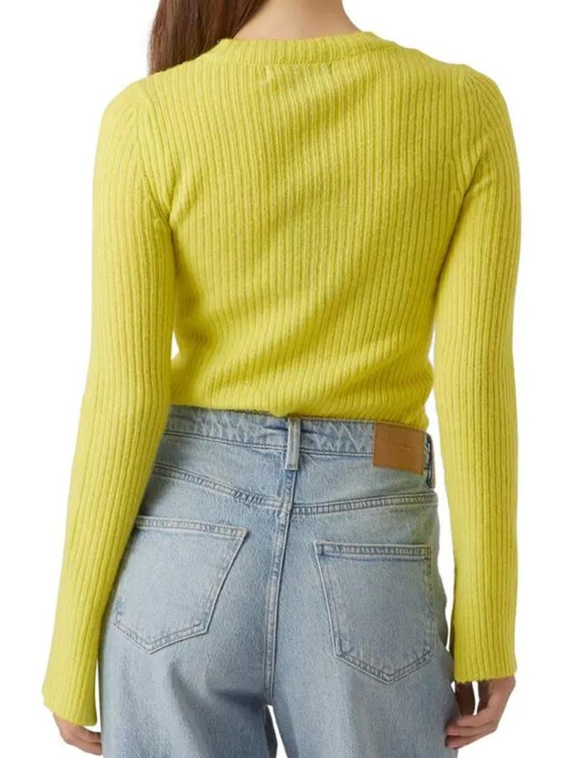 Pull Femme Vero Moda Britany Jaune - Kiabi