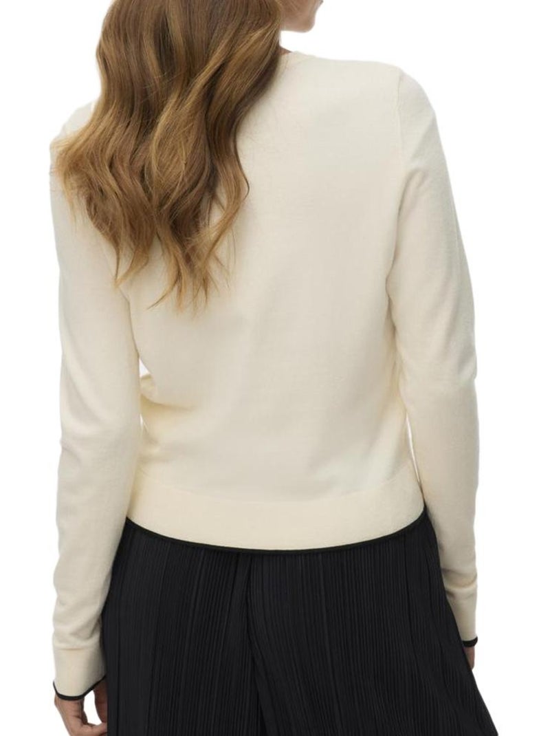 Pull Femme Vero Moda Cardigan Ecru - Kiabi