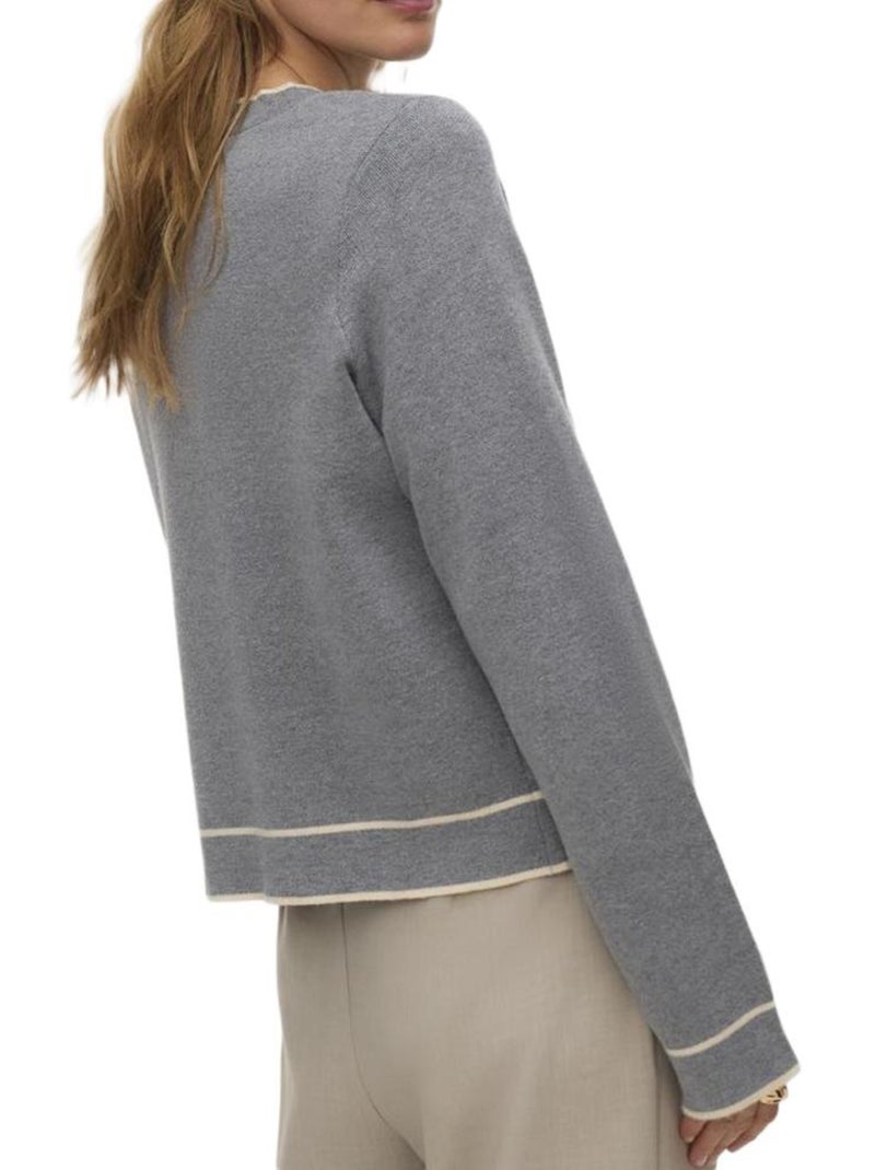 Pull femme vero moda Gris Argenté - Kiabi