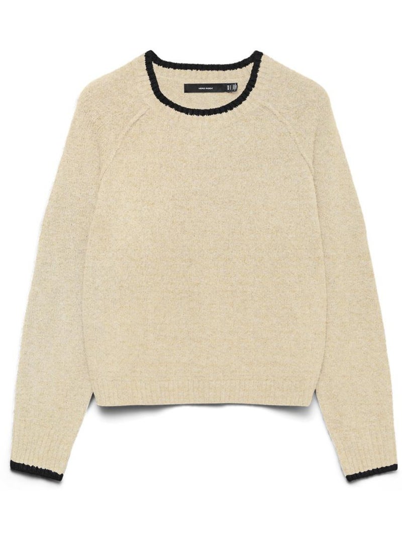 Pull Femme Vero Moda Maquarius Raglan Ecru - Kiabi