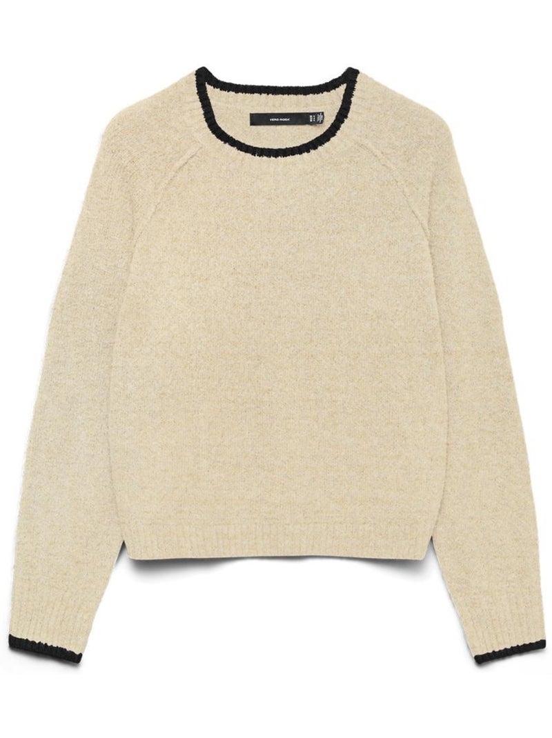 Pull femme vero moda maquarius raglan Ecru - Kiabi