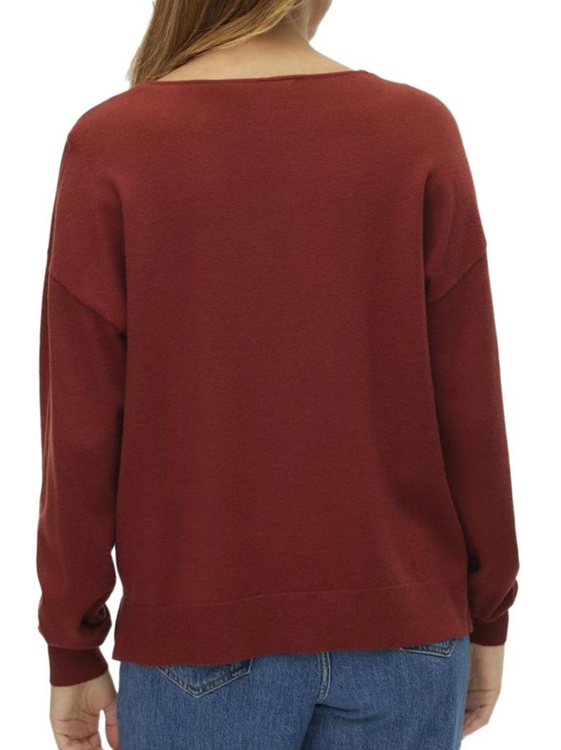 Pull Femme Vero Moda Marron tabac - Kiabi