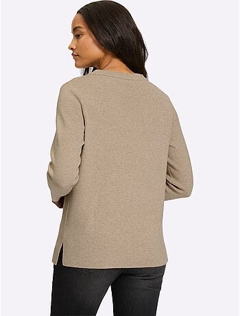 Pull fentes tendance à l'ourlet - taille standard - helline