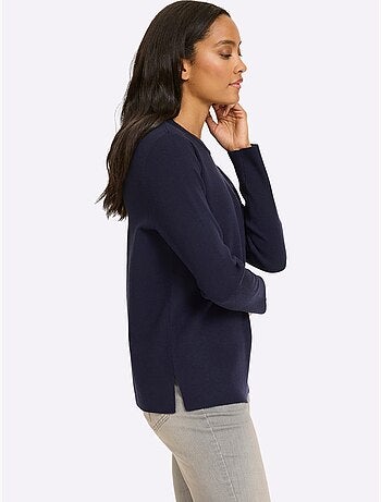 Pull Fentes Tendance à L'ourlet - Taille Standard - Helline