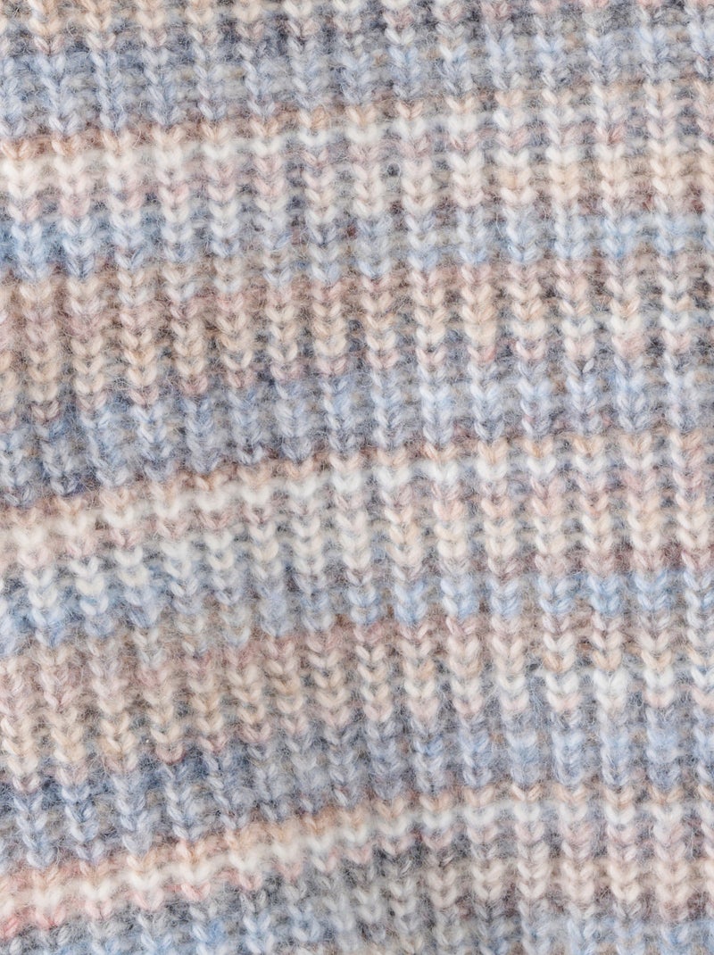 Pull fil mouliné à effet de rayures - Damart Bleu - Kiabi