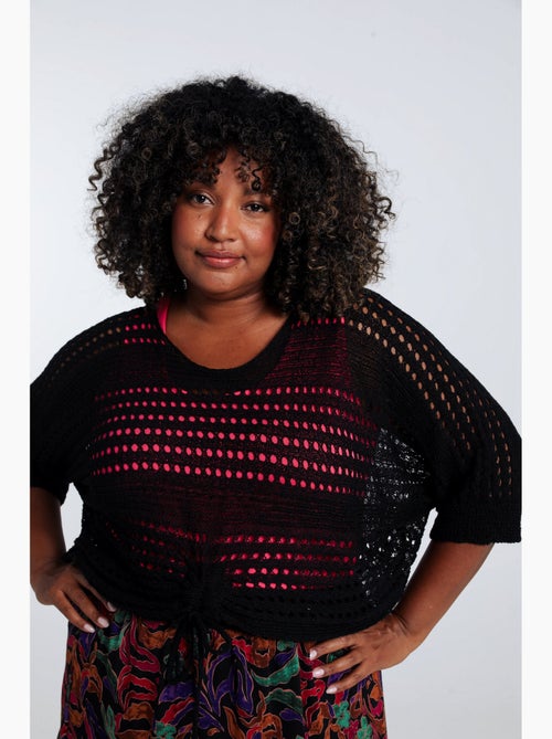 Pull filet rayé en viscose PAPRIKA - Kiabi