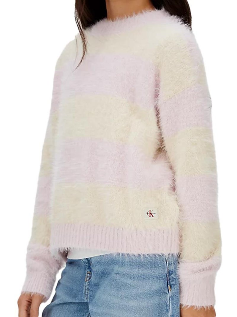 Pull Fille Calvin Klein Jeans Rose - Kiabi