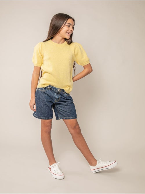 Pull fille en maille douce 'Deeluxe' - Kiabi