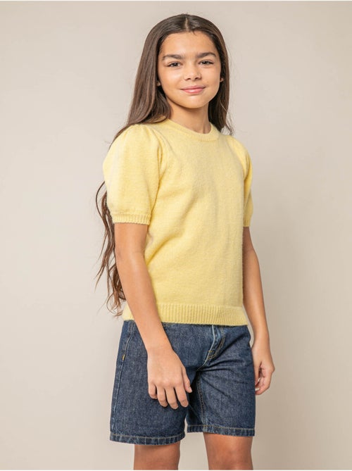 Pull fille en maille douce 'Deeluxe' - Kiabi