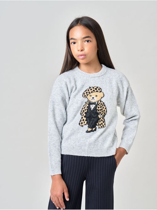 Pull fille maille douce motif ourson 'Deeluxe' - Kiabi Pull fille maille douce motif ourson 'Deeluxe' - Kiabi