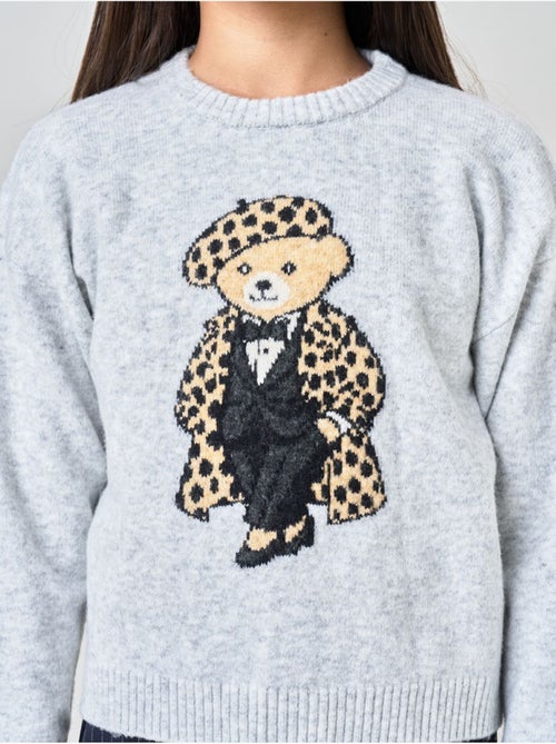 Pull fille maille douce motif ourson 'Deeluxe' - Kiabi Pull fille maille douce motif ourson 'Deeluxe' - Kiabi