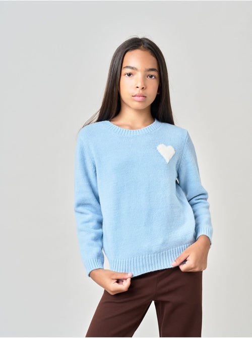 Pull fille motif cœur 'deeluxe' - Kiabi Pull fille motif cœur 'deeluxe' - Kiabi