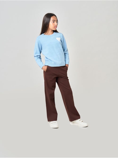 Pull fille motif cœur 'deeluxe' - Kiabi Pull fille motif cœur 'deeluxe' - Kiabi