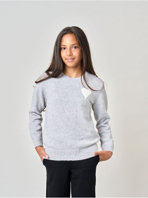 Pull fille motif cœur 'deeluxe' - Kiabi Pull fille motif cœur 'deeluxe' - Kiabi