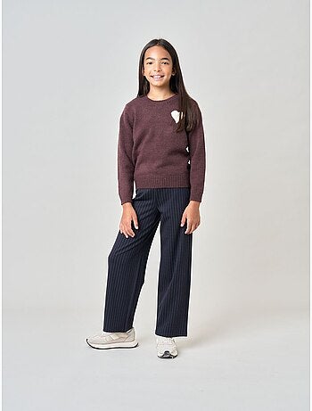 Pull fille motif cœur 'deeluxe'