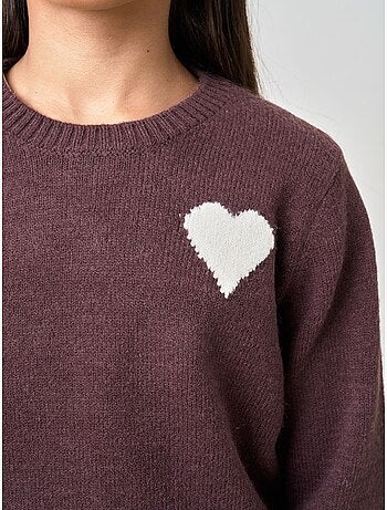Pull fille motif cœur 'deeluxe'