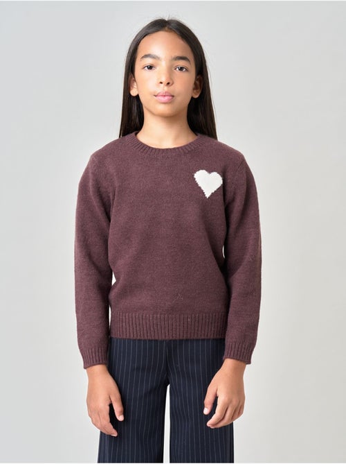 Pull fille motif cœur 'deeluxe' - Kiabi Pull fille motif cœur 'deeluxe' - Kiabi