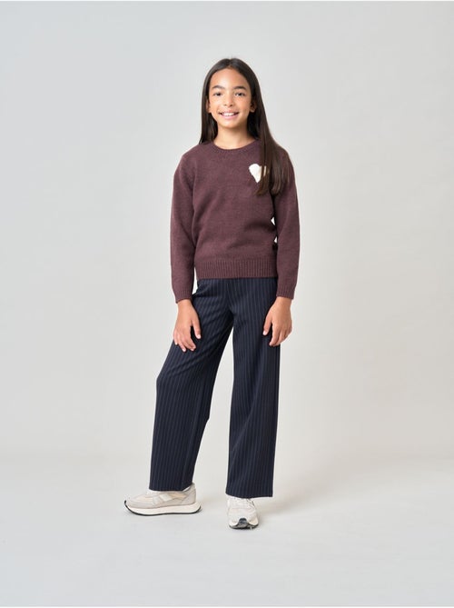 Pull fille motif cœur 'deeluxe' - Kiabi Pull fille motif cœur 'deeluxe' - Kiabi