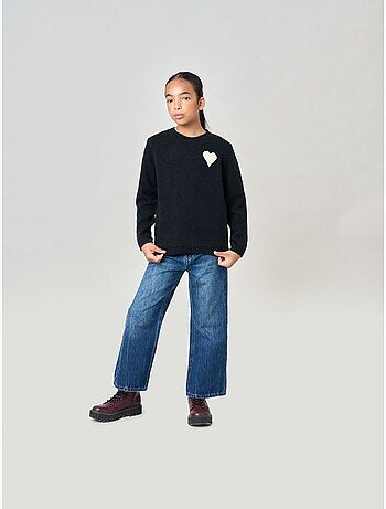 Pull fille motif cœur 'deeluxe'