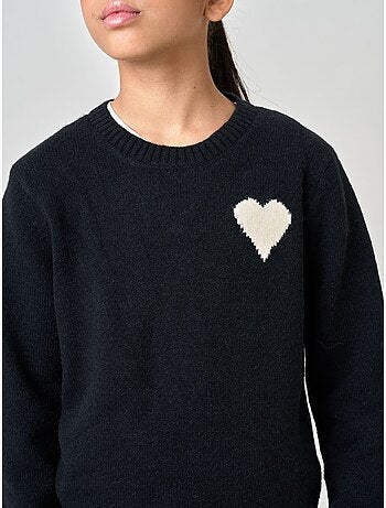 Pull fille motif cœur 'deeluxe'