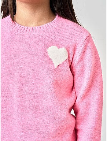 Pull fille motif cœur 'deeluxe'