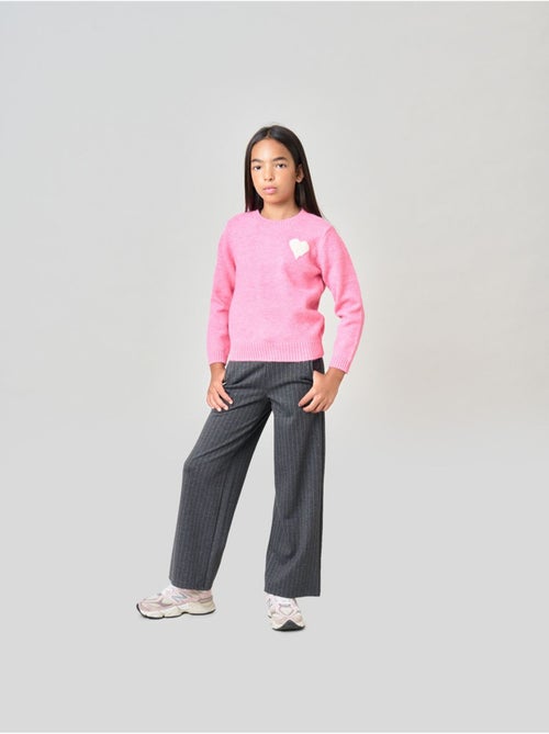 Pull fille motif cœur 'deeluxe' - Kiabi Pull fille motif cœur 'deeluxe' - Kiabi