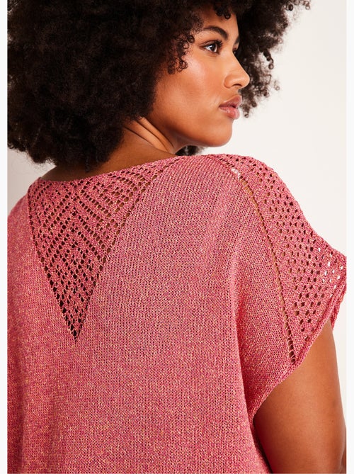 Pull fin ajouré manches courtes - Afibel - Kiabi