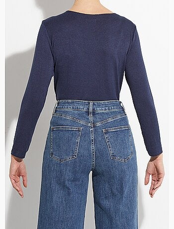 Pull fin avec angora et laine, col v - afibel