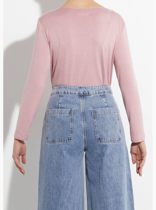 Pull fin avec angora et laine, col V - AFIBEL - Kiabi