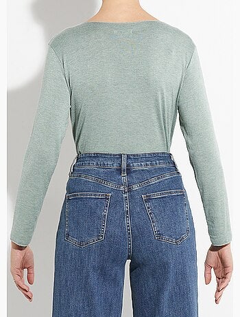 Pull fin avec angora et laine, col v - afibel