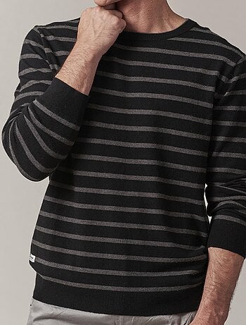 pull fin avec rayures en bicolore 'Deeluxe'