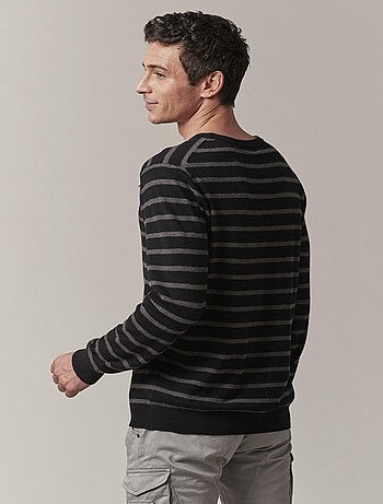 pull fin avec rayures en bicolore 'Deeluxe'