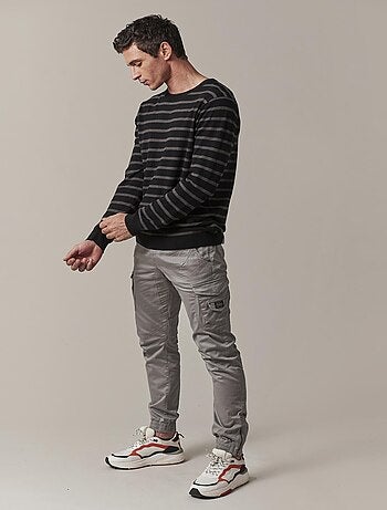pull fin avec rayures en bicolore 'Deeluxe'