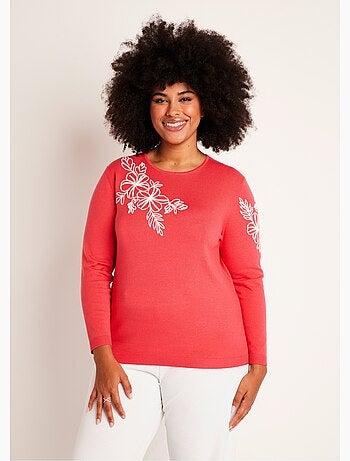Pull fin brodé - Afibel