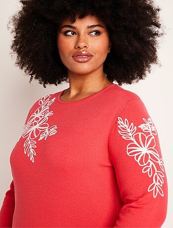 Pull fin brodé - Afibel