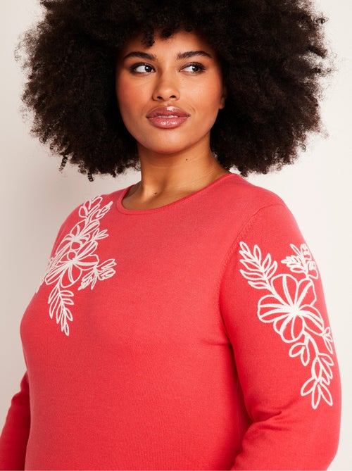 Pull fin brodé - Afibel - Kiabi