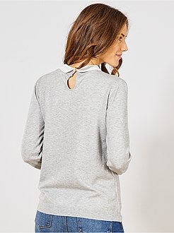 Pull fin col Claudine - Kiabi
