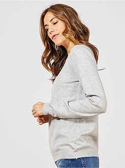 Pull fin col Claudine - Kiabi