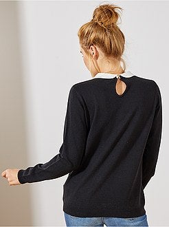 Pull fin col Claudine - Kiabi
