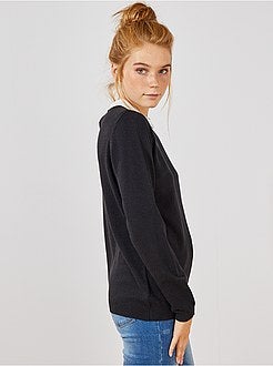 Pull fin col Claudine - Kiabi